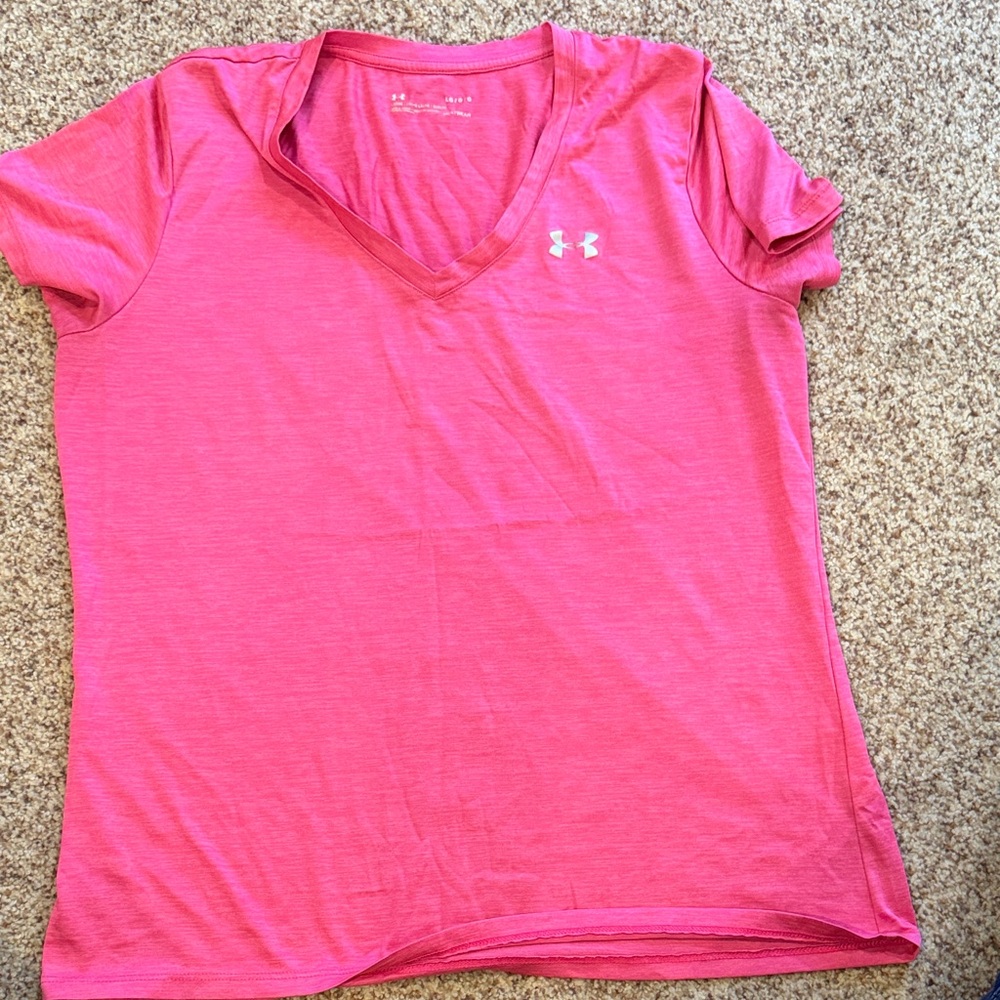 Under Armour Women's Bright Pink Short Sleeve Tee